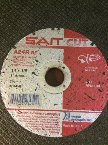 Metal Cutting Wheel New Sait 23450 14&#034; x 1&#034; x 1/8&#034;