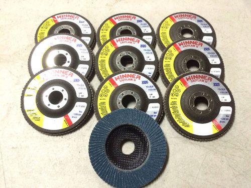 SAIT 4-1/2&#034; X 7/8&#034; FLAP DISCS WHEELS ZIRCONIUM 60 GRIT 10 PACK