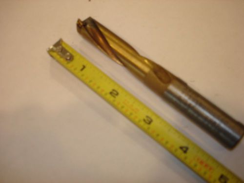 coolant fed drill bit 9/16&#034; Carbide tip,  made in japan TIN coated