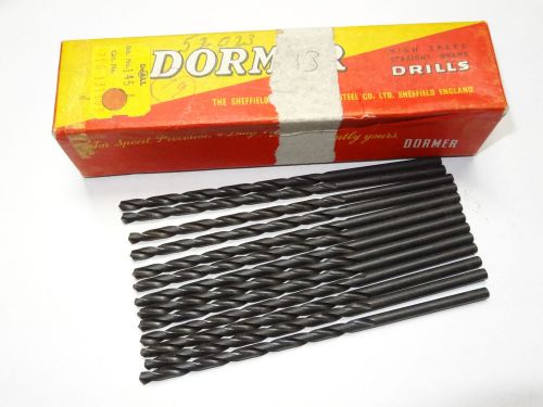 13 new DORMER Wire Size #23 x 4-3/4&#034; OAL Taper Length Twist Drills black oxide