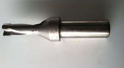 Kennametal dft0750r2ssf100 (.750&#034; - .850&#034;)indexable insert drill,with 4 inserts for sale