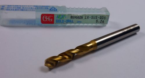 OSG Screw Machine Length Drill 5.26mm 120D VHSS TiN 26mm x 70mm 8595526 &lt;545&gt;