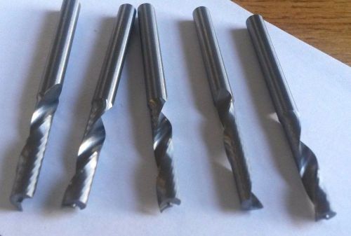 10 pc -4.0mm single flute carbide end mill/router bit, 22mm loc, 50mm oal for sale
