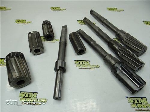NICE LOT OF 7 SHELL REAMERS 1-7/16&#034; TO 2&#034; WITH 3/4&#034; BORE &amp; FOUR 3MT ARBORS
