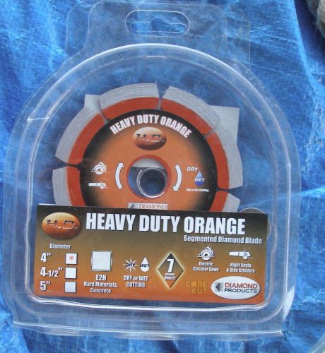 Diamond Products heavy Duty Orange 4&#034; segmented diamond blade