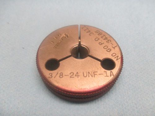 3/8 24 UNF 1A THREAD RING GAGE NO GO ONLY .375 P.D. = .3411 SHOP INSPECTION TOOL