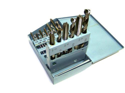 New professional 18pc unc tap and hss  drill bit set for sale