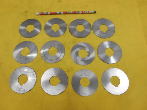 12 nos slitting saw blades milling machine cutters hss tools various widths for sale