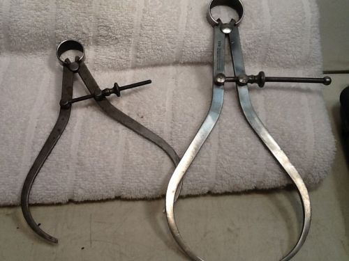 (item 2) lot of 2 vintage brown &amp; sharpe and a starrett outside caliper for sale