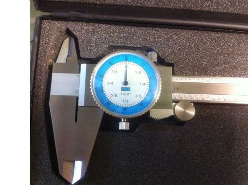 Vernier Caliper 8&#034; With 1/64&#034; With Fractional Gauge
