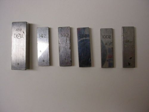 Lot Machinist Webber DoAll Steel Rectangular Gage Blocks 6 pieces .450,.138,.140