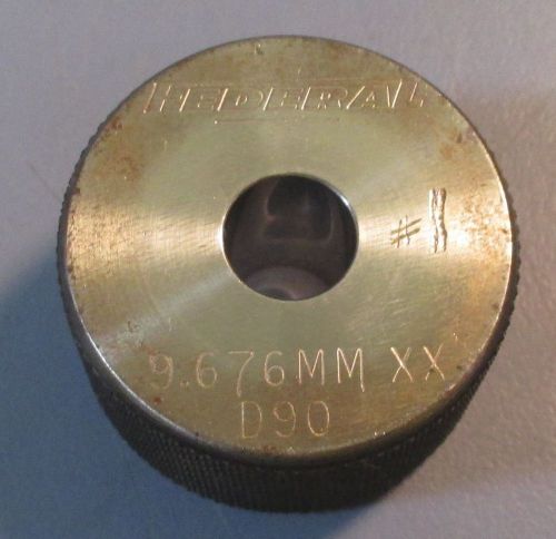 Federal D90 9.676mm XX Tolerance Ring Gauge / Gage Used