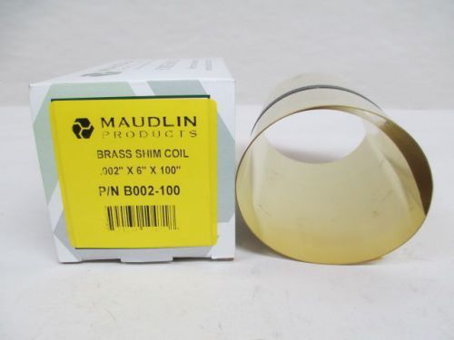 NEW MAUDLIN PRODUCTS B002-100 .002X6X100IN BRASS SHIM COIL D216288