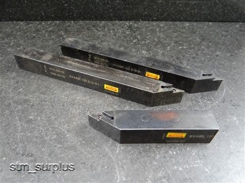 Lot of 3 sandvik indexable turning &amp; grooving tool holders model svabr &amp; l for sale
