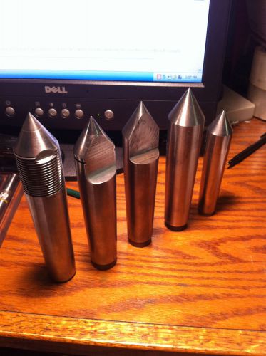 Lot of 5 dead centers #4 and #3 with carbide tips -  fast speed for sale