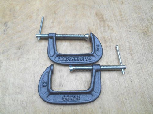 CRAFTSMAN 66723 C- CLAMPS , 3&#034; , LOT OF 2