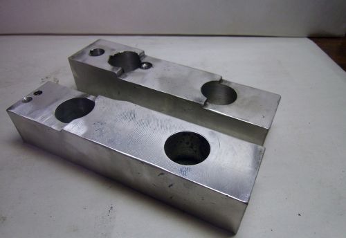 Milling machine aluminum bench vise jaws 1-1/4 x 1-1/2 x 6 (set of 2) #9429 for sale