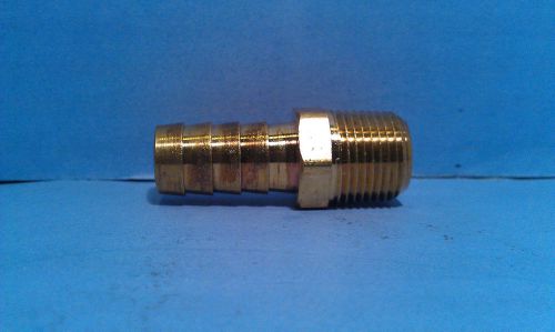 Brass 1/2 id hose barb 3/8 npt fitting coupler air fluid fuel gas liquid water for sale
