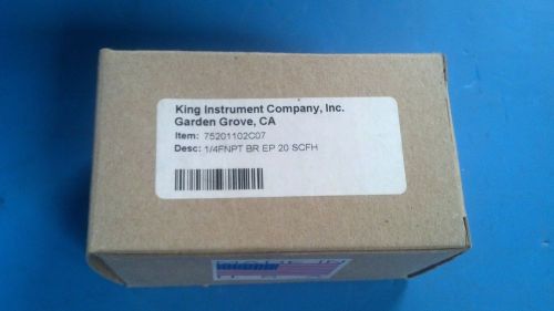 King Instrument Flow Meter Series 7520/7530 Model No. 75201102C07