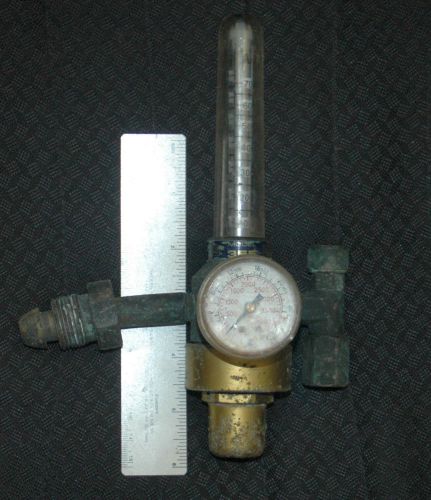 Harris 355-2-ar-580 argon co2 flowmeter regulator mig tig welding for sale