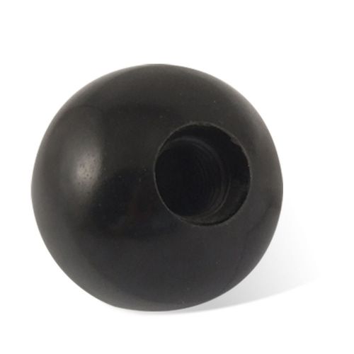 Solid black round plastic 30mm diameter ball lever knob for sale