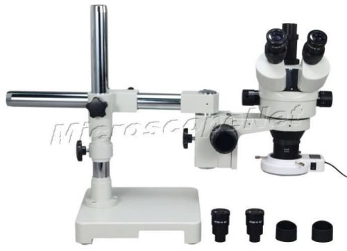 Boom stand zoom stereo microscope 3.5x-90x 54 led light for sale
