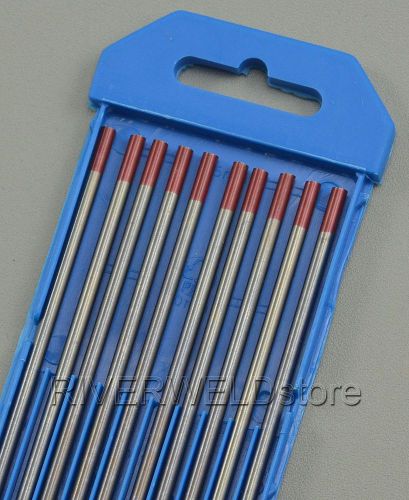 2% thoriated wt20 red tig welding tungsten electrode,1/8&#034; x 7&#034;(3.2*175mm),10pk for sale