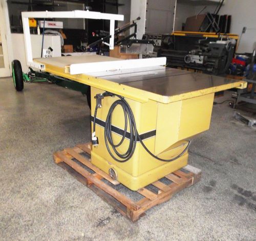 Powermatic Table saw Model: 72A Serial No.9672215 7ft table top 3 Phase
