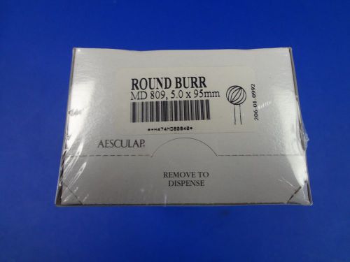 Aesculap Round Burr MD 809 5.0 x 95 mm 1 box of 5 each