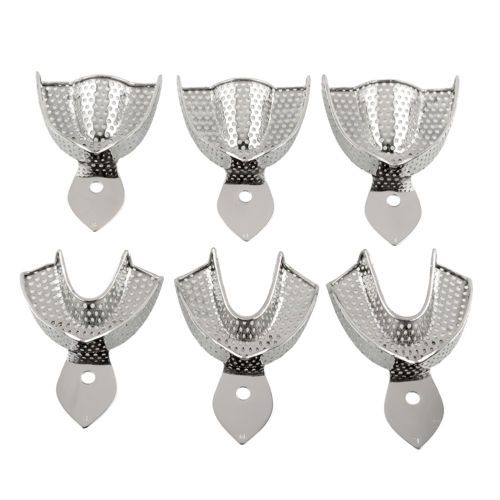Dental 6pcs Stainless Steel Impression Trays Trays-Stainless Instruments