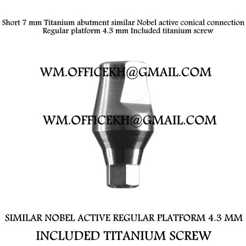 Dental Implant titanium abutment conical connection similar with Nobel Active RP