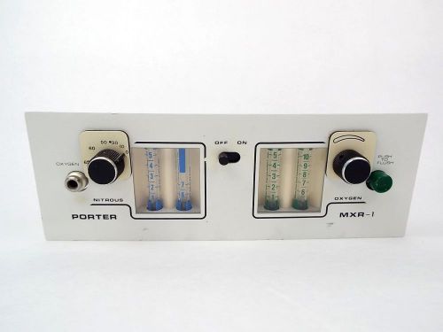 Porter mxr-1 2050 wall mount dental nitrous oxide conscious sedation flowmeter for sale