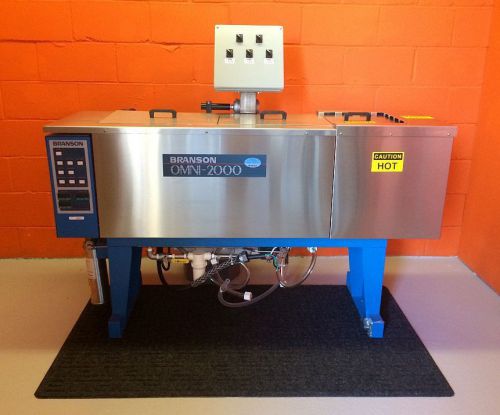 Branson omni 2000 omni1012-40cas ultrasonic cleaning system + liberty 404 pump for sale