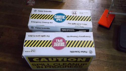 Fisher scientific caustic solvent lab emergency spill kits 18-061a 18-061b for sale