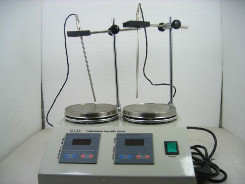 2 Units Heads Multi-unit Digital Thermostatic Magnetic Stirrer Hotplate mixer