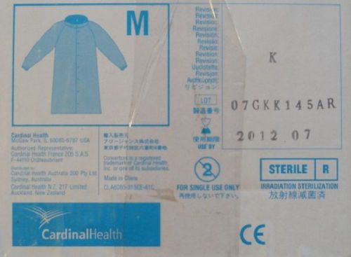 Cardinal health convertors fluid resistant lab coat m box of 25 for sale