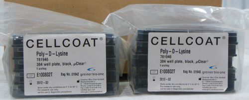 Greiner bioone 781946 cellcoat 384 w microplate poly-d-lysine black / ?clear x10 for sale