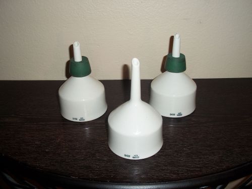 Set of 3 CoorsTek 60242 Porcelain Ceramic Buchner Funnels