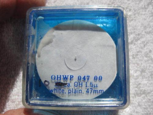 10 millipore OHWP 047 00 OH 1.5u white plain 47mm filter paper