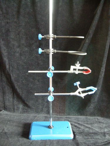Lab stand kit three-finger clamp, flask holder, clamp holders, support rings for sale