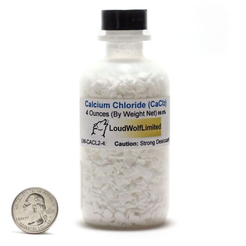 Calcium chloride / small flakes / 4 ounces / 99.9% food grade / ships fast for sale