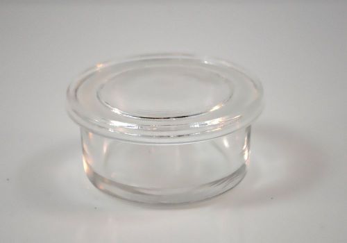 Glass Stender Dish w Cover Lid: 2.5 inch