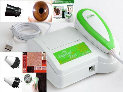 3 in 1 Iriscope Camera&amp;Skin&amp;Hair Diagnosis&amp;Lens 30X,50XP,200X&amp;Software-CE/FCC