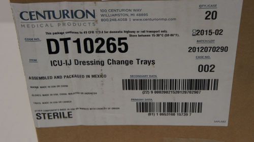 Centurion DT10265 ICU-IJ Dressing Change Trays ~ Box of 20