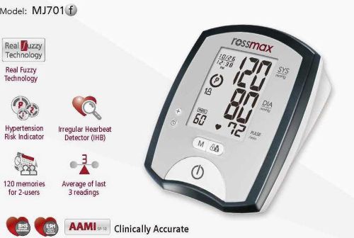 Combo Offer: Rossmax MJ701F Digital Upper Arm Automatic BP Monitor + Thermometer