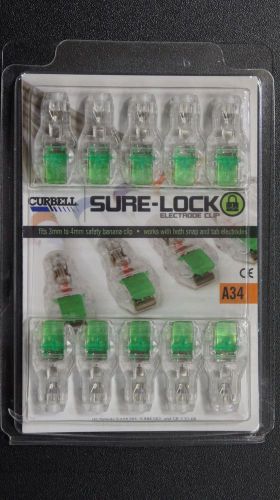 Curbell A34 Sure-Lock ECG Electrode Clips ~ 10&#039;