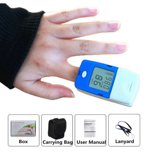 Hot contec pulse rate spo2 monitor oximeter/oxymeter homecare/hospital lcd blue for sale