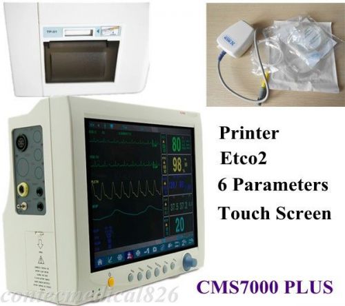 Contec touch screen icu patient monitor,cms7000 plus+printer+etco2,6 parameters for sale