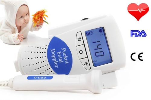 New sale !! fetal doppler 3mhz w lcd display with gel listen to baby heartbeat for sale