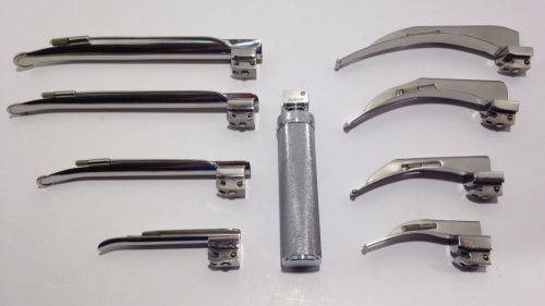 RUSCH Laryngoscope Set Infant Child Adult with 8 Blades Welch Allyn